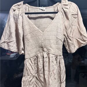 Hem & Thread Beige baby doll top